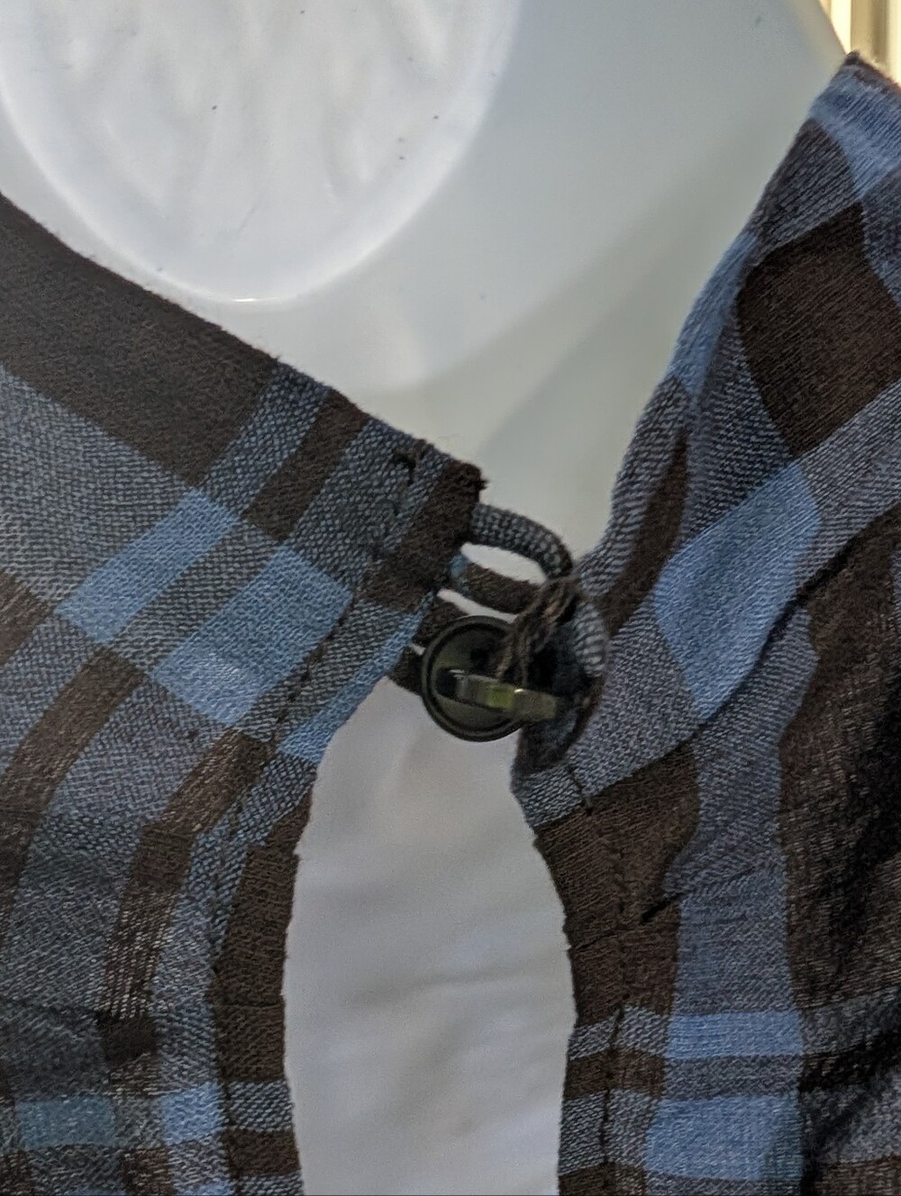 ALC Blue Plaid Iggy Dress - Asymmetrical Punk Sleeveless Maxi - Picture 6 of 16